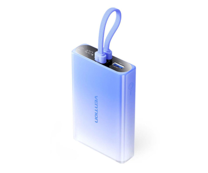 Powerbank Vention Powerbank 10000 mAh USB-C Lightning USB-A 22,5W niebieski